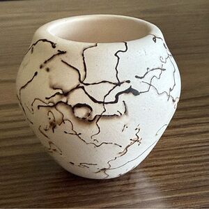 Horsehair Pottery - Small Pot -Signed Vail
